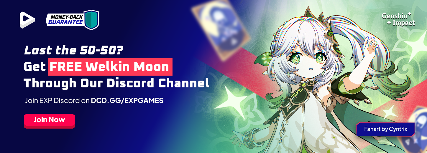 [US BR DE GB] GI Lauma Nahida Free Welkin Moon 50/50 Discord